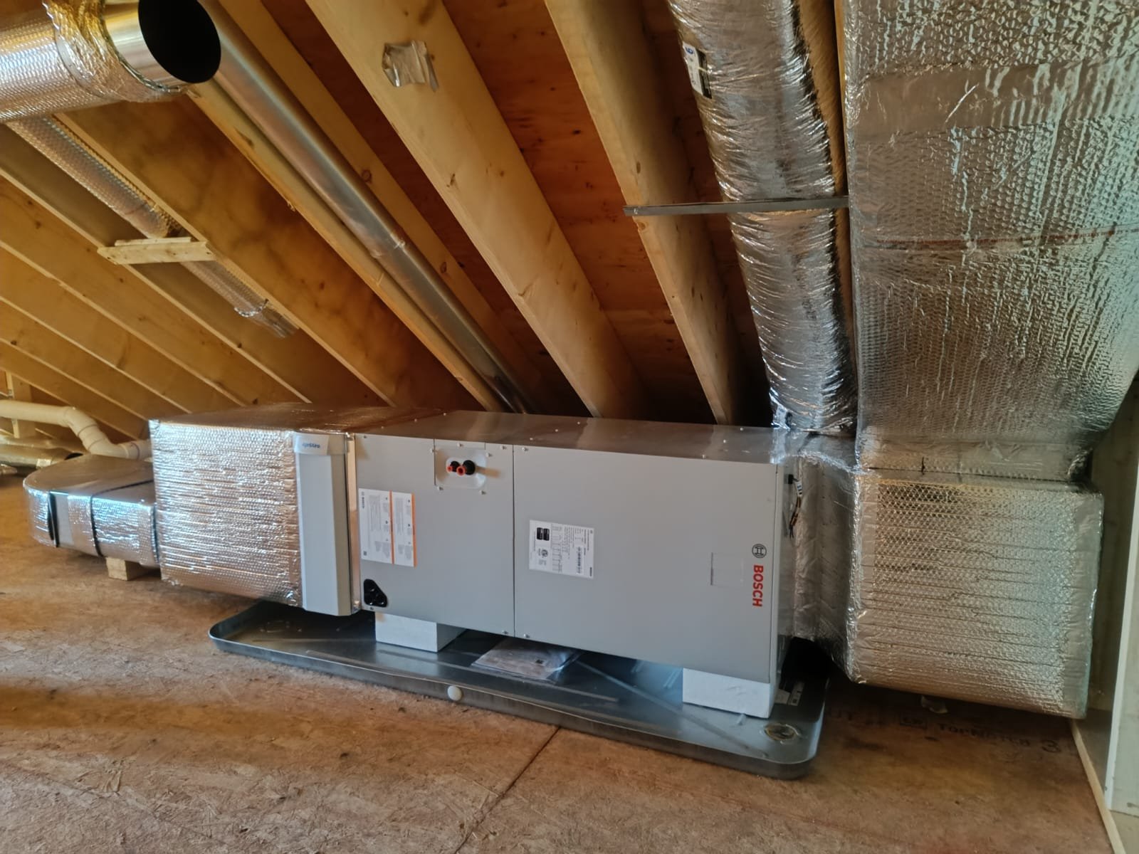 Attic HVAC equipment by Mariano HVAC in Massachusetts