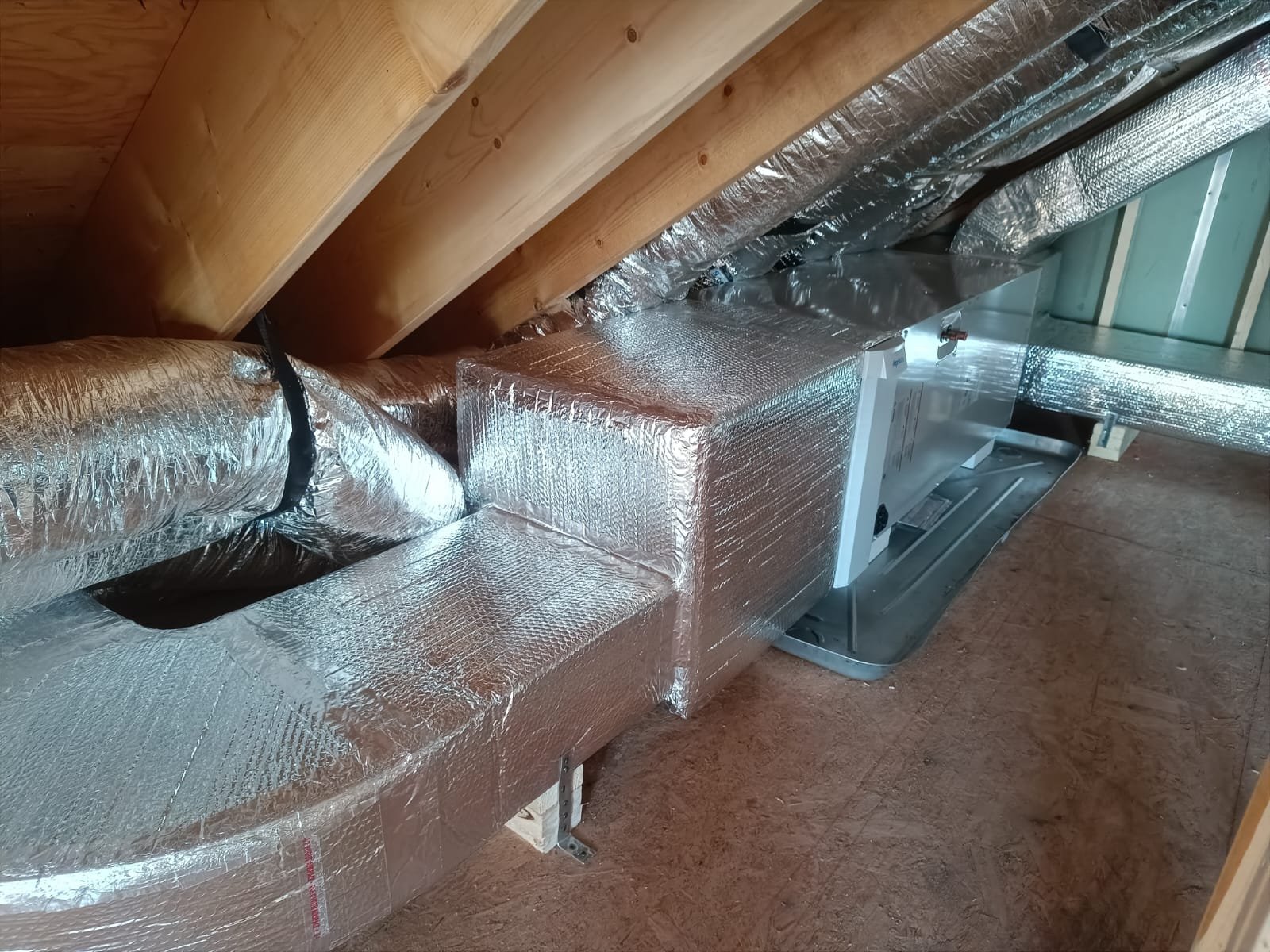 Attic duct distribution by Mariano HVAC in Massachusetts