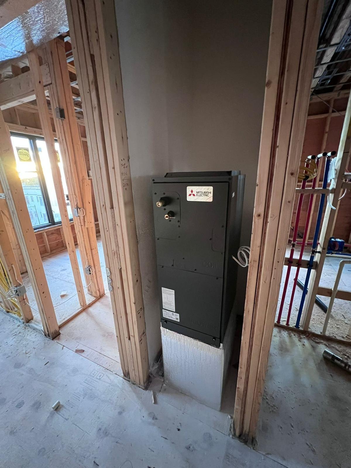 Air handler installation by Mariano HVAC in Massachusetts